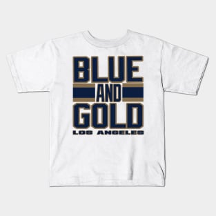 Los Angeles LYFE Blue and Gold True Football Colors! Kids T-Shirt